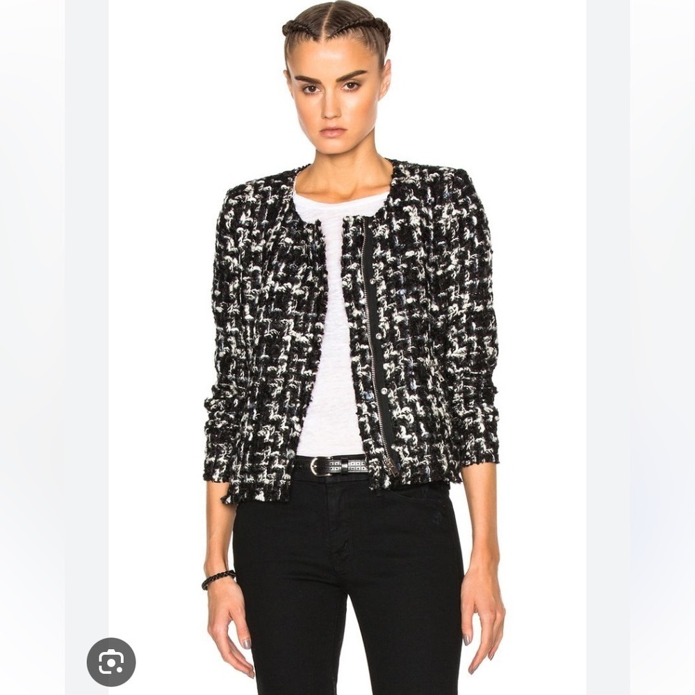 Iro nalokie houndstooth tweed blazer
